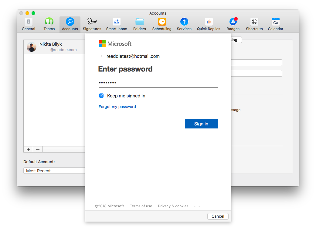 is there a hotmail app for mac